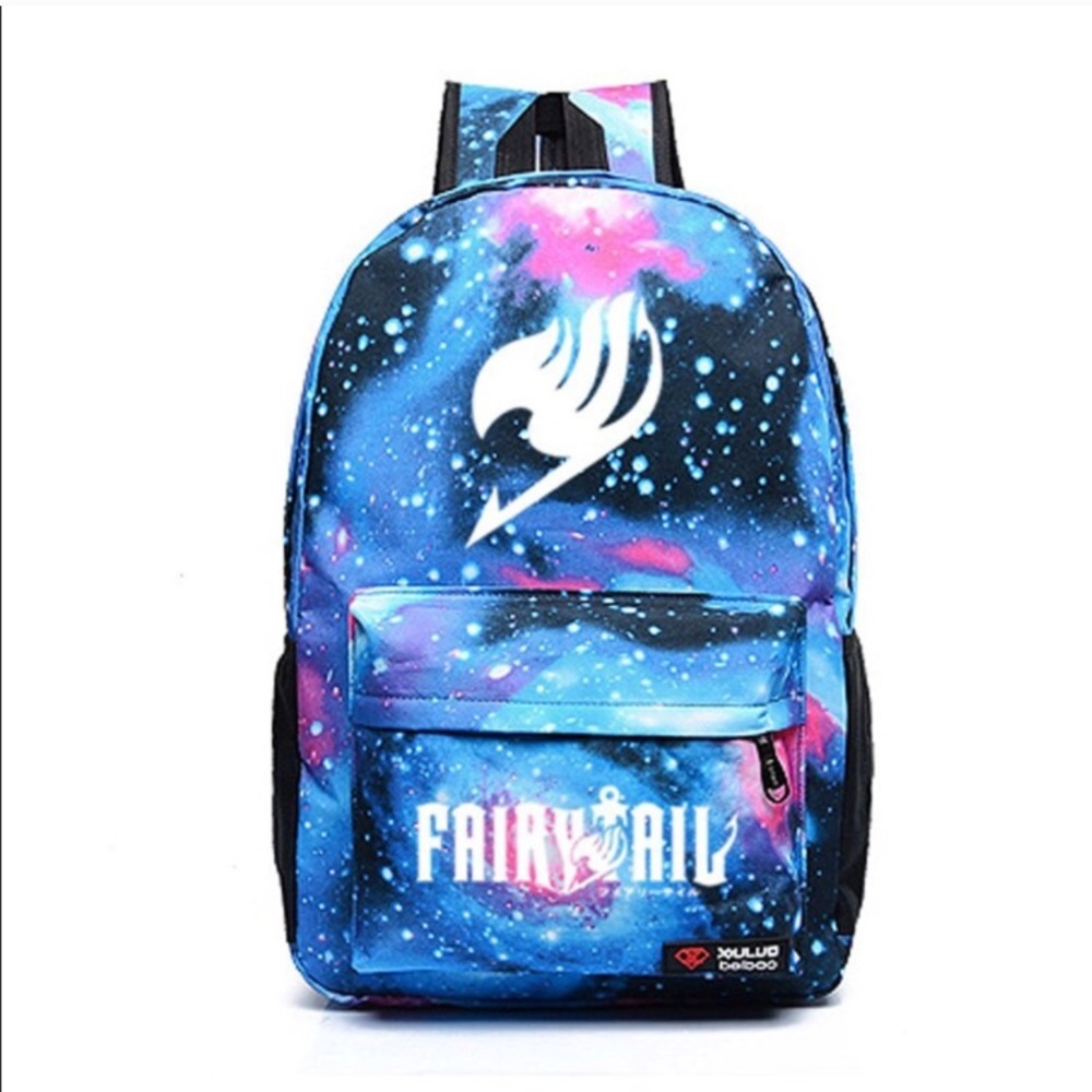 Galaxy fairy tail anime backpack bag school